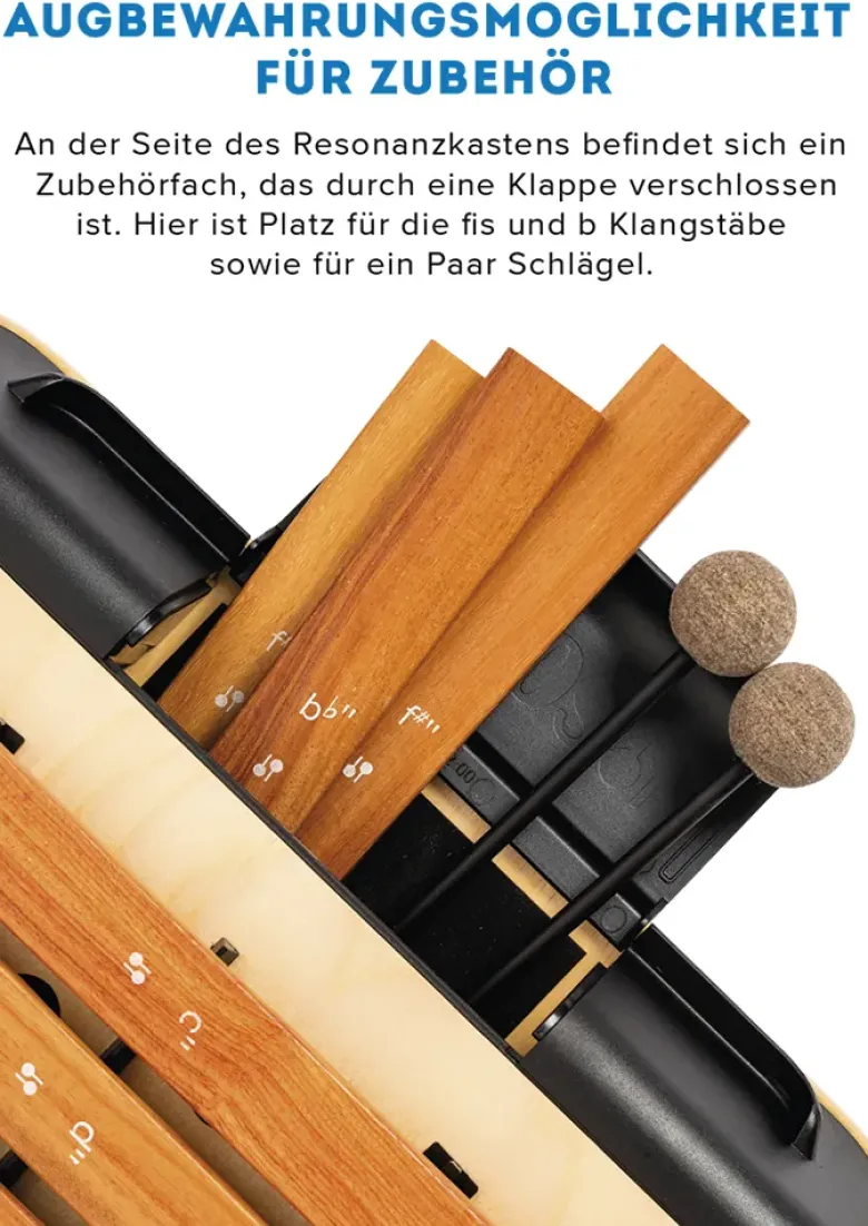 SONOR SMART Metallophon, Sopran c2-a3 + fis2, b2, fis3, mit Schlägel, zum Stapeln, SSM 10 DE