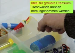 Sortiments-Koffer mit 34 Vario-Fächern, zweiseitig