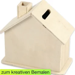 Spardose aus Holz zum Bemalen