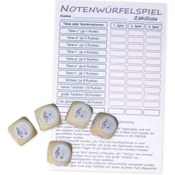 Spiel Notenwürfel c'-h', 9-tlg.
