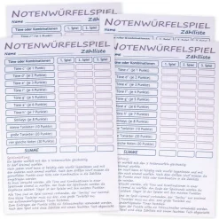 Spiel Notenwürfel c'-h', 9-tlg.