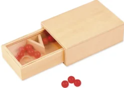 Split-Box für Schüler aus Holz, 2-tlg., mit 10 Perlen
