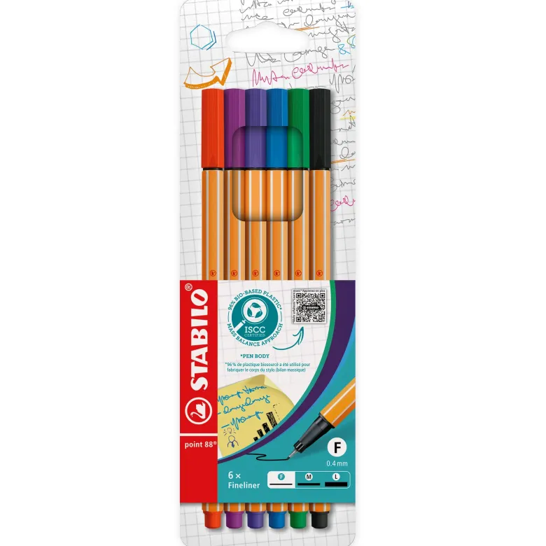 Stabilo point 88 Office Fineliner, 6-tlg.