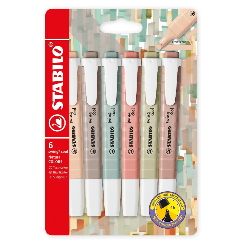 Stabilo swing cool Nature Colors Textmarker, 6-tlg.
