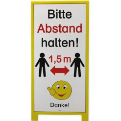 Stand-Display "Bitte Abstand - Danke", 5-tlg.