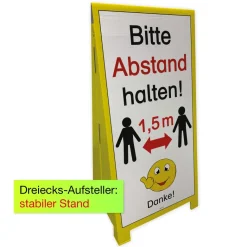 Stand-Display "Bitte Abstand - Danke", 5-tlg.