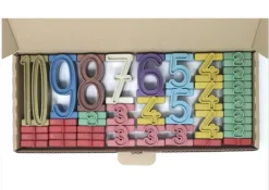Stapel-Zahlen "Zahl-auf-Zahl", 34-tlg., "Montessori-Farben" "Montessori Premium"