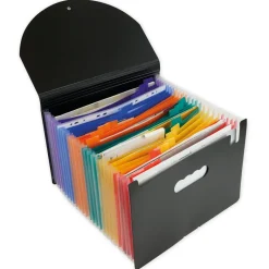 Steh-Fächermappe A4-Plus XXL mit Verschluss-Gummi, 25 Fächer