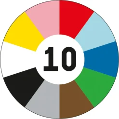 Stickgarn, 10 Docken in 10 Farben
