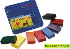 Stockmar-Wachsmalblöcke, 8 Farben im Metalletui