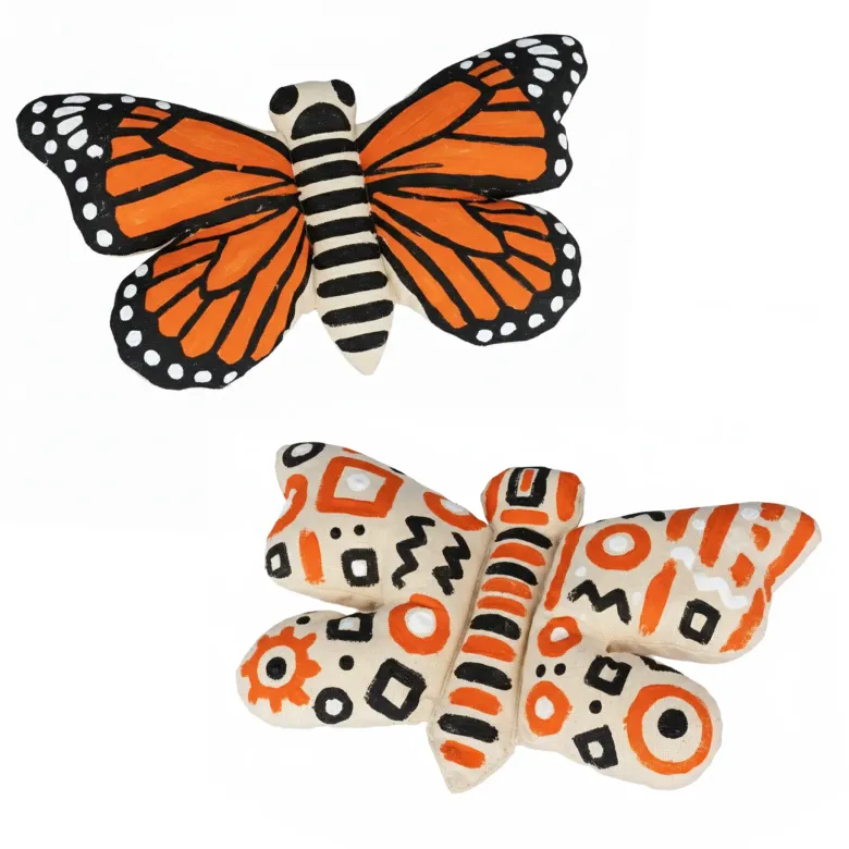 Stoff-Schmetterling zum Bemalen, 18x26 cm