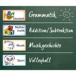Stundenplan-Bildkarten aus Pappe, magnetisch, 40-tlg., in Box