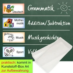 Stundenplan-Bildkarten aus Pappe, magnetisch, 40-tlg., in Box