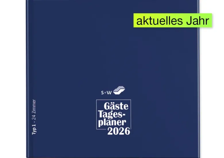 s+w Gäste-Tages-Planer 2026, Typ1, 24 Zimmer