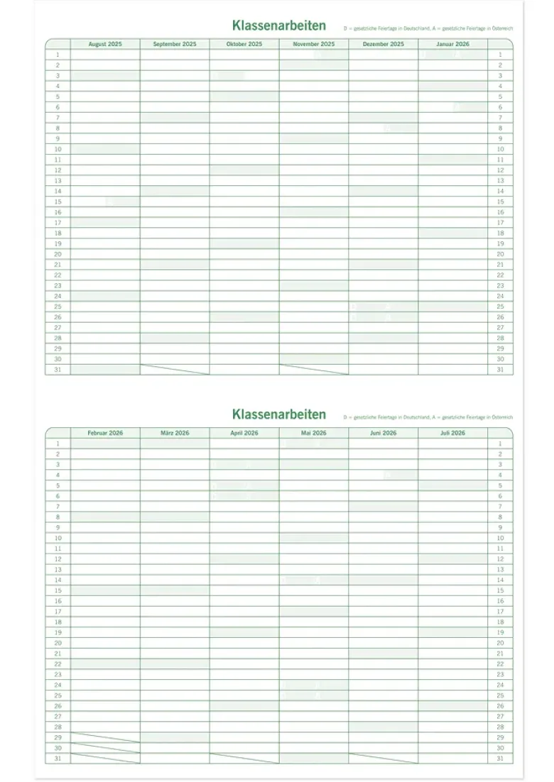s+w Unterrichts-Planer A4++ 26/27 - 10 Stunden