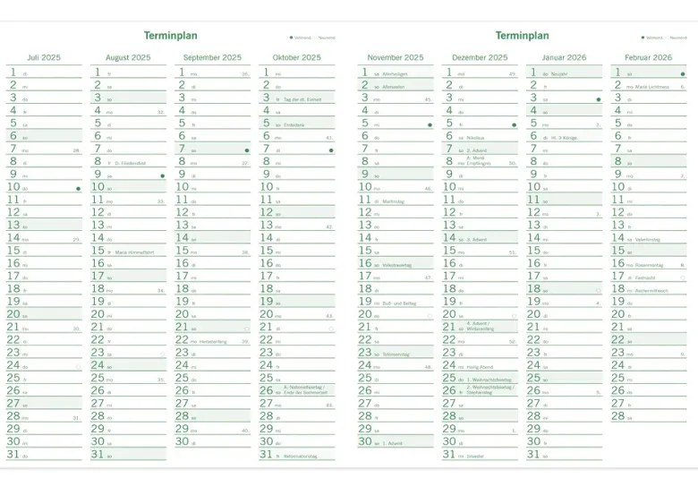 s+w Unterrichts-Planer A4++ 26/27 - 6 Stunden