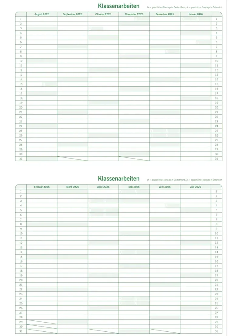 s+w Unterrichts-Planer A4++ 26/27 - 6 Stunden