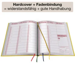 System-Schulplaner-Set 2026/2027 A4-Plus, gelb