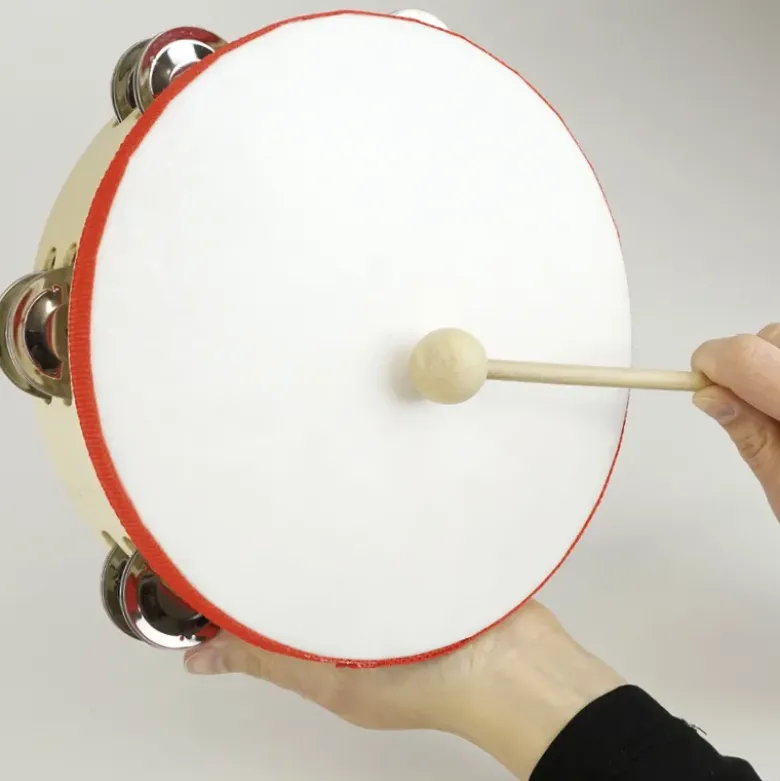 Tamburin mit Schlägel, 20 cm ø