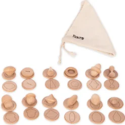 Tast- und Zuordnungsspiel "Holzfiguren-Schatz", 37-tlg.