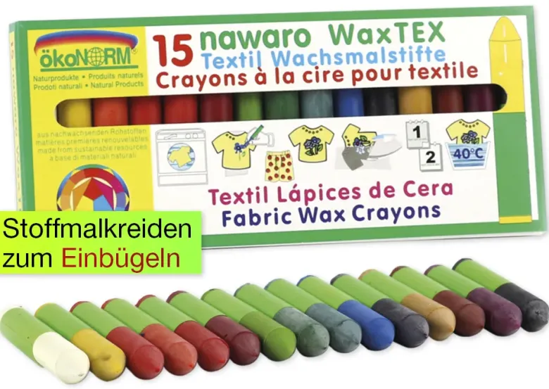 Textil-Wachsmaler nawaro, 15-tlg.