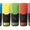 Textmarker-Set mit Flüssigtinte, 5-tlg. im Beutel