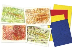 Textur-Rubbelplatten, 4-tlg.