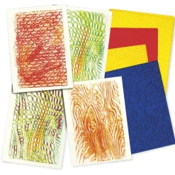 Textur-Rubbelplatten, 4-tlg.