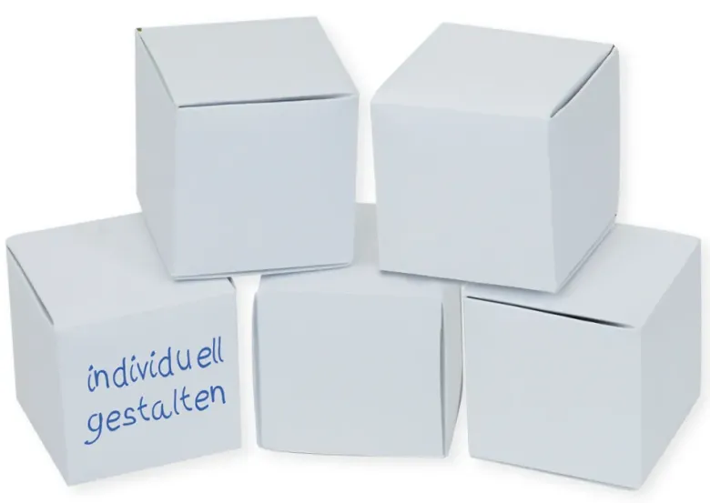 TimeTEX Blanko-Würfel aus Pappe, 5 cm, 5 Stück