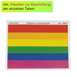 TimeTEX Fächermappe A4-Plus, transparent farbig