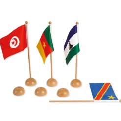 TimeTEX Flaggenständer Afrika "Montessori Premium"