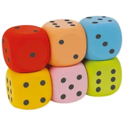 TimeTEX Flüster-Spielwürfel Satz XL "Augen", 6 cm, 6-tlg.