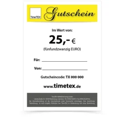 TimeTEX Geschenkgutschein 25,00