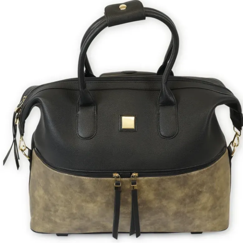 TimeTEX Handtaschen-Trolley "Bella", schwarz-gold