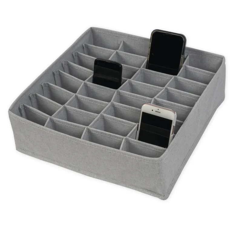 TimeTEX Handy-Parkplatz XL, grau, 32 Fächer