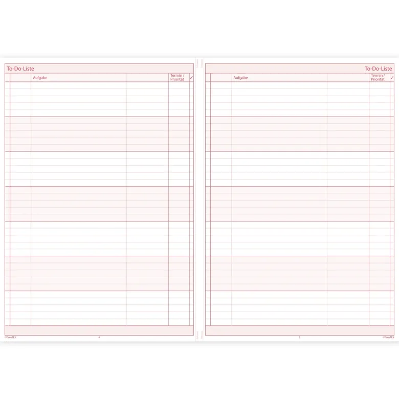 TimeTEX Heft To-Do-Listen A4, 32 Seiten