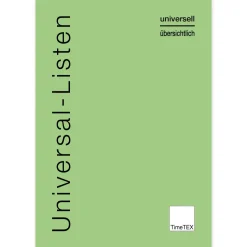 TimeTEX Heft Universal-Listen A4, 64 Seiten