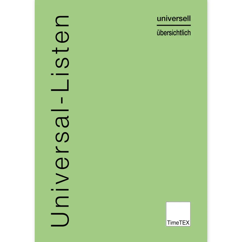 TimeTEX Heft Universal-Listen A4, 64 Seiten