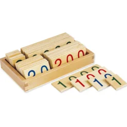 TimeTEX Hölzerne Zahlenkarten 1-9.000, klein, im Kasten 