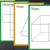 TimeTEX Karten "Geometrische Körper" aus Pappe A4, magnetisch, 57-tlg.