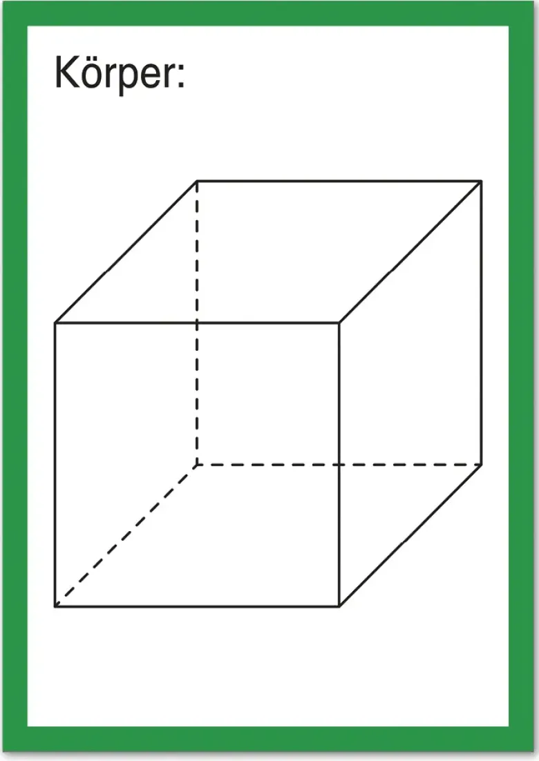 TimeTEX Karten "Geometrische Körper" aus Pappe A4, magnetisch, 57-tlg.