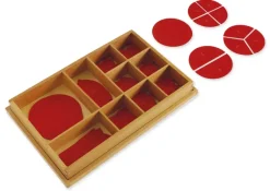 TimeTEX Kasten mit Bruchrechenkreisen aus Kunststoff 