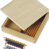 TimeTEX Kasten mit farbiger Perlentreppe und Zehnerstangen, lose Perlen "Montessori Premium"