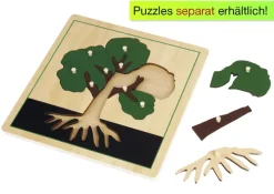 TimeTEX Kasten mit 3 Fächern für die Botanischen Puzzles "Montessori Premium"