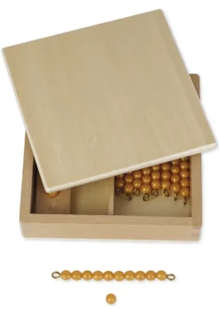 TimeTEX Kasten mit Zehnerstangen und Einerperlen, lose Perlen "Montessori Premium"
