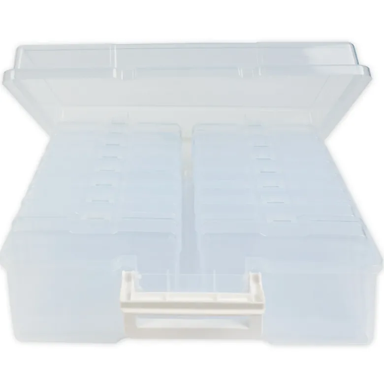 TimeTEX Klappdeckel-Boxen im Koffer, transparent, 17-tlg.
