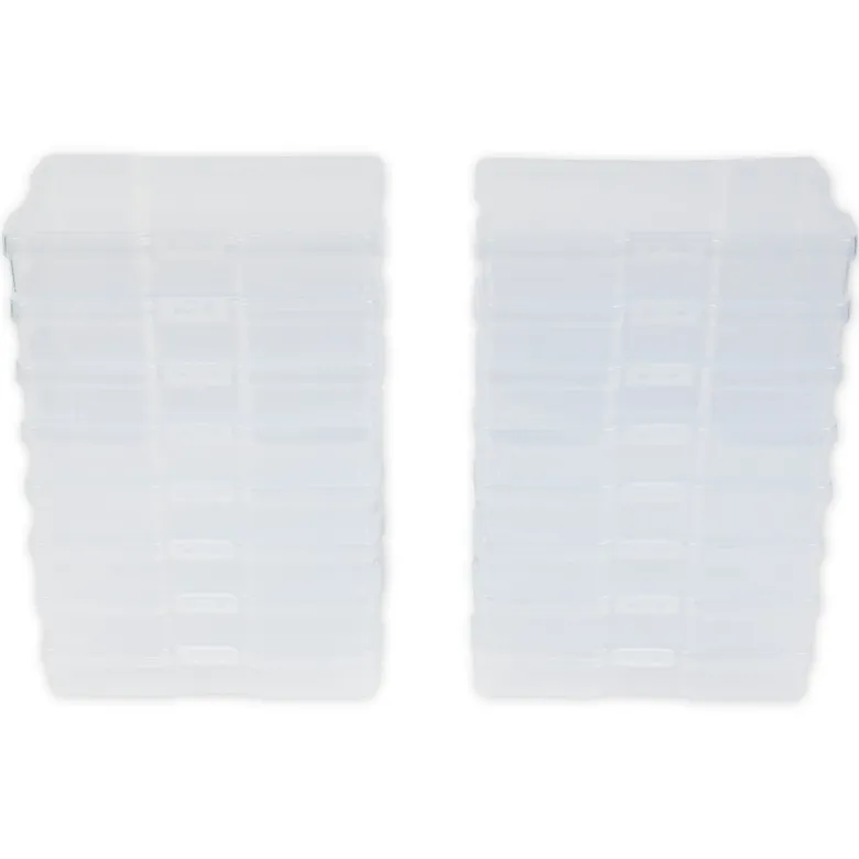 TimeTEX Klappdeckel-Boxen im Koffer, transparent, 17-tlg.