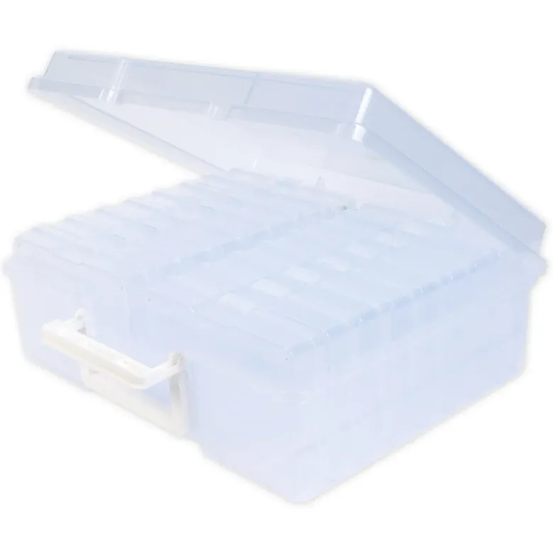 TimeTEX Klappdeckel-Boxen im Koffer, transparent, 17-tlg.