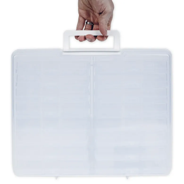 TimeTEX Klappdeckel-Boxen im Koffer, transparent, 17-tlg.