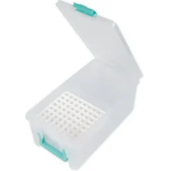 TimeTEX Klappdeckel-Box mit Stifte-Einsatz, transparent